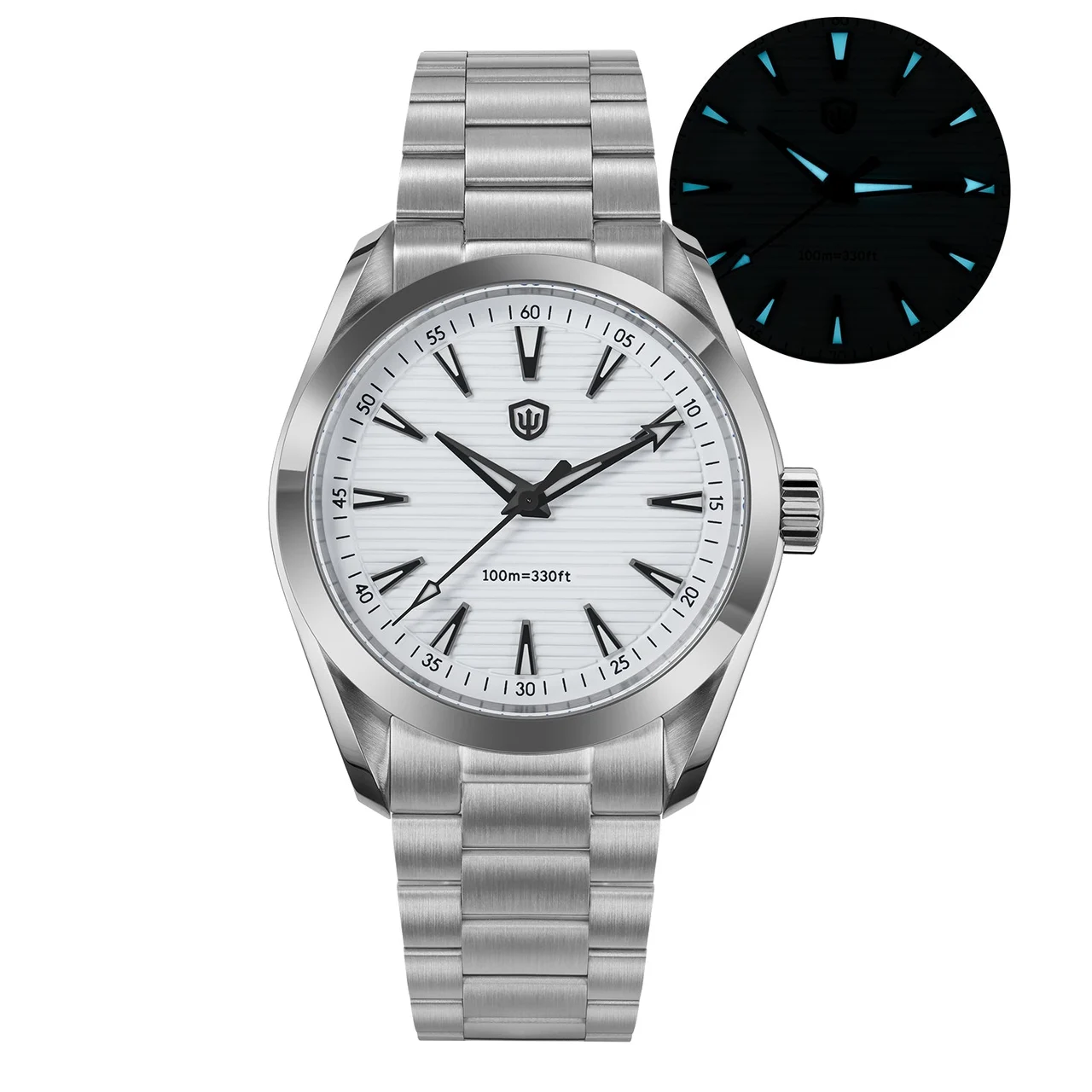 Watchdives 深蓝(银针)-字钉logo-- 钢带 - 石英表! Watchdives-WD0006- 深蓝(银针)-字钉logo-- 钢带 - 石英表! 38 mm kol saati
