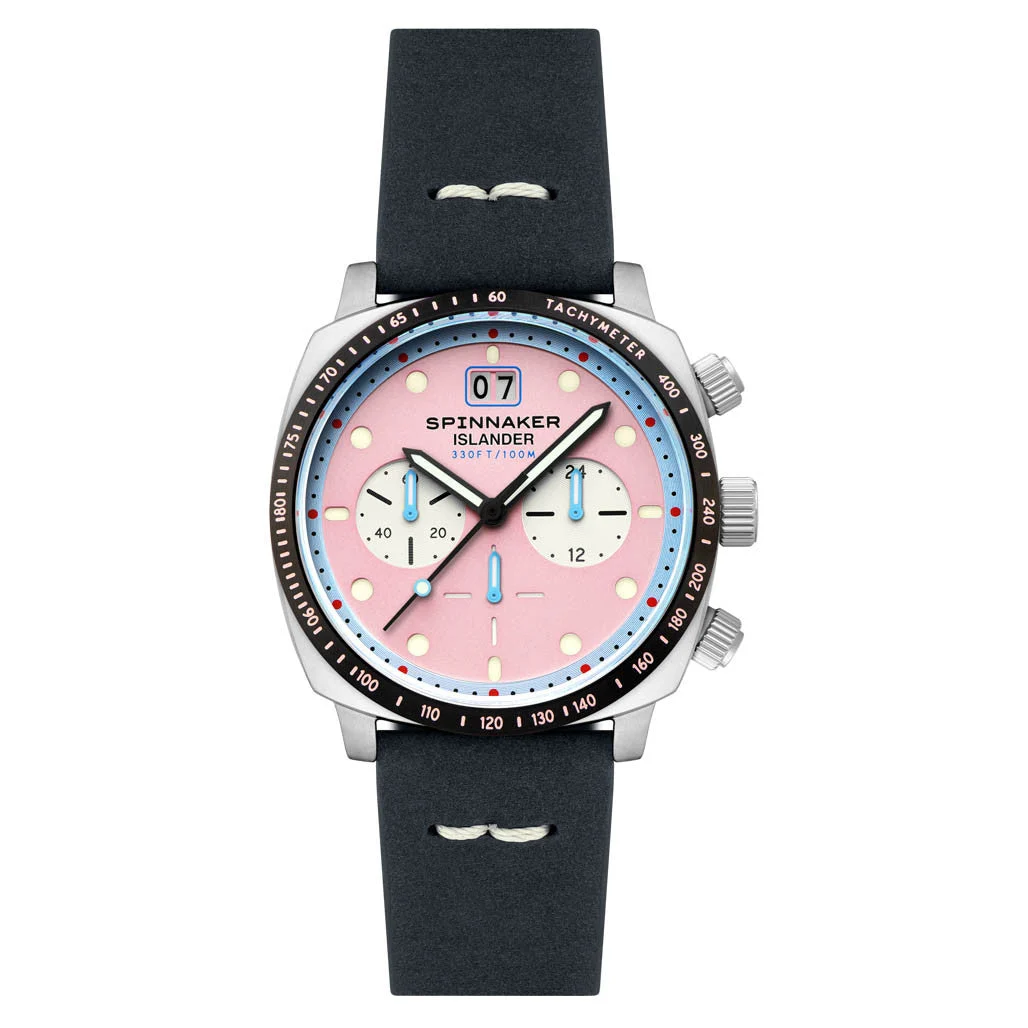 Spinnaker Islander LE Hull Chronograph with Miami Pink Dial #SP-5068-LIW0D kol saati