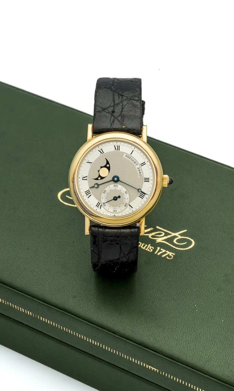 Breguet BREGUET REF. 3280 LADY'S MOON PHASES YELLOW GOLD Fine and rare, manual-winding, 18K yellow gold lady's wristwatch with moon phases. kol saati