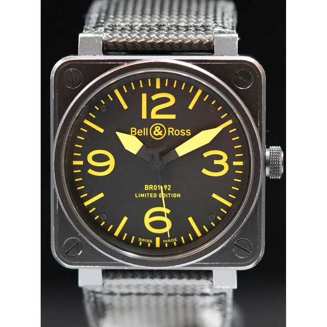 Bell & Ross Aviation Heritage Limited Edition Black & Yellow Dial POC210009N32217 kol saat