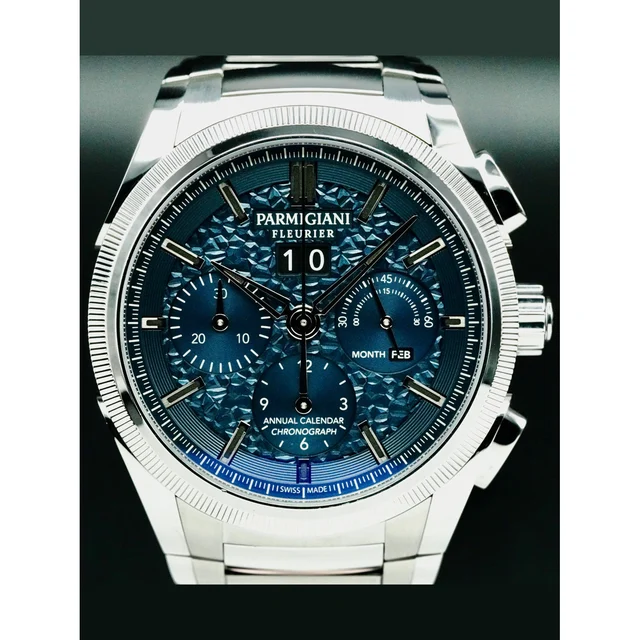 Parmigiani Fleurier Tondagraph Tondagraph GT Acier Blue Dial Limited Edition of 10 Pieces