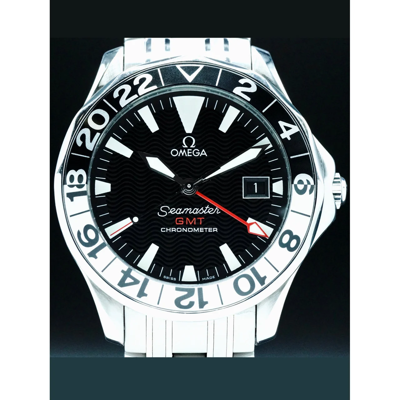 OMEGA Seamaster 300M GMT 50th Year Anniversary Chronometer 210000079145 41.5 mm kol saati