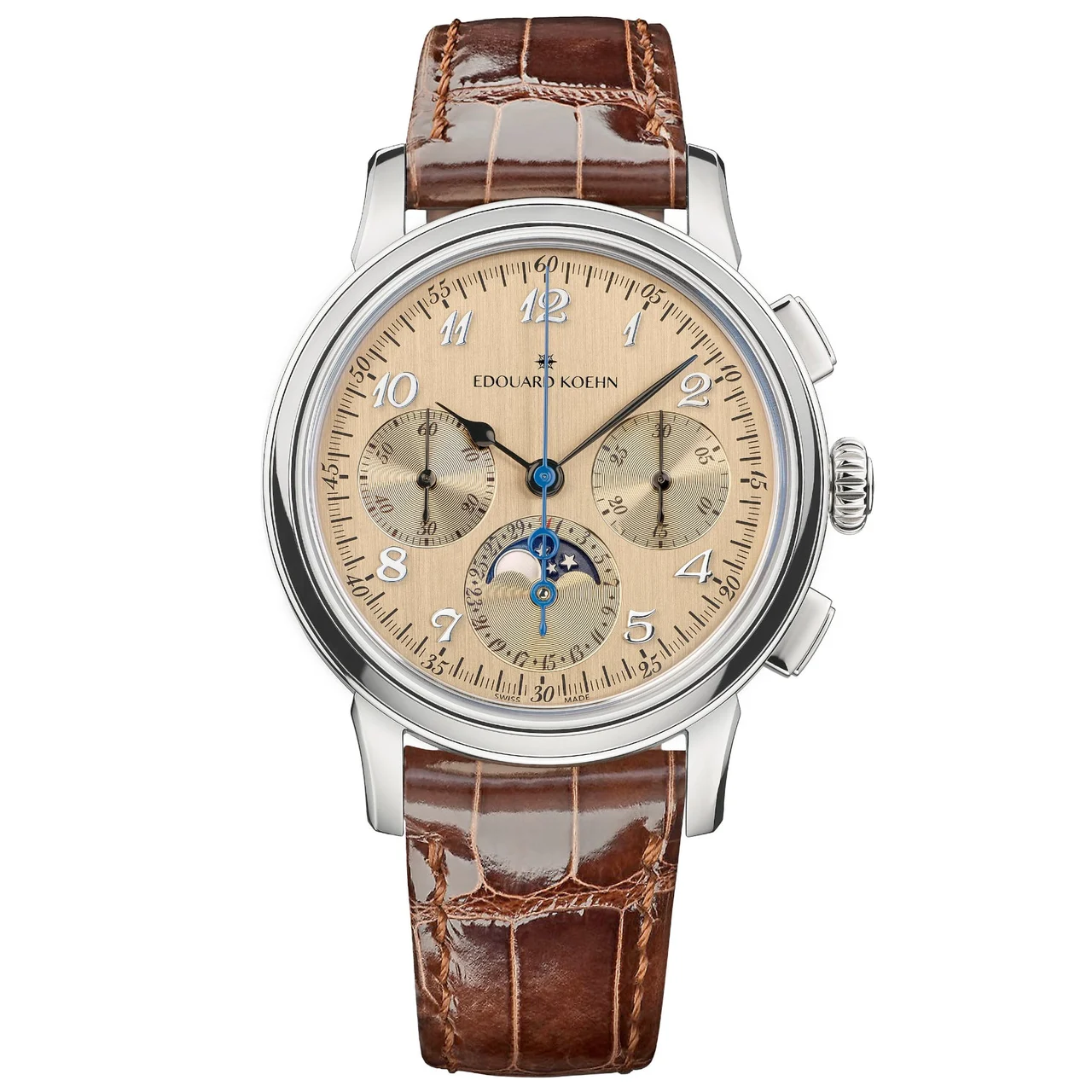 Edouard Koehn Legacy Moonphase Chronograph Sand Limited Edition EK-CHR12SS-SN-ASBN 40 mm kol saati