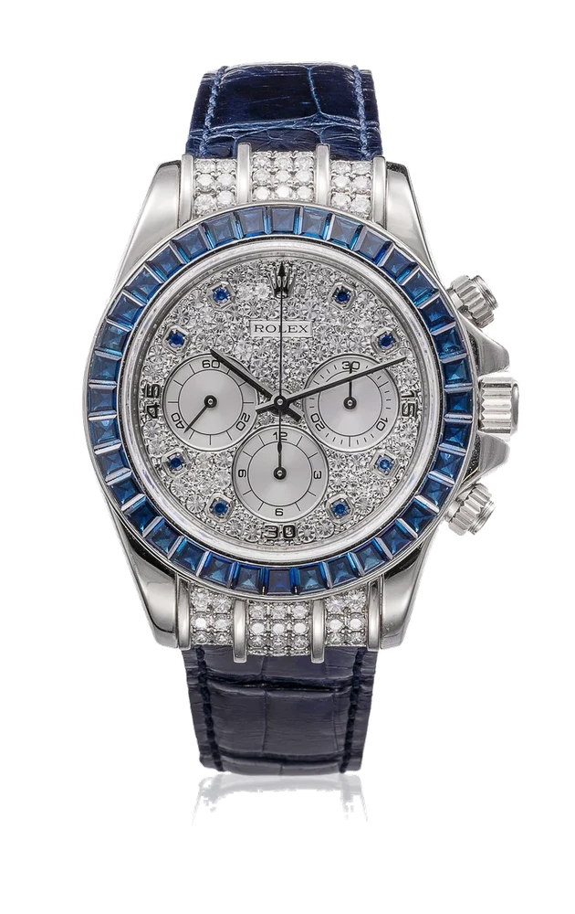 Rolex ROLEX REF. 16599SA DAYTONA WHITE GOLD DIAMOND AND SAPPHIRE kol saati