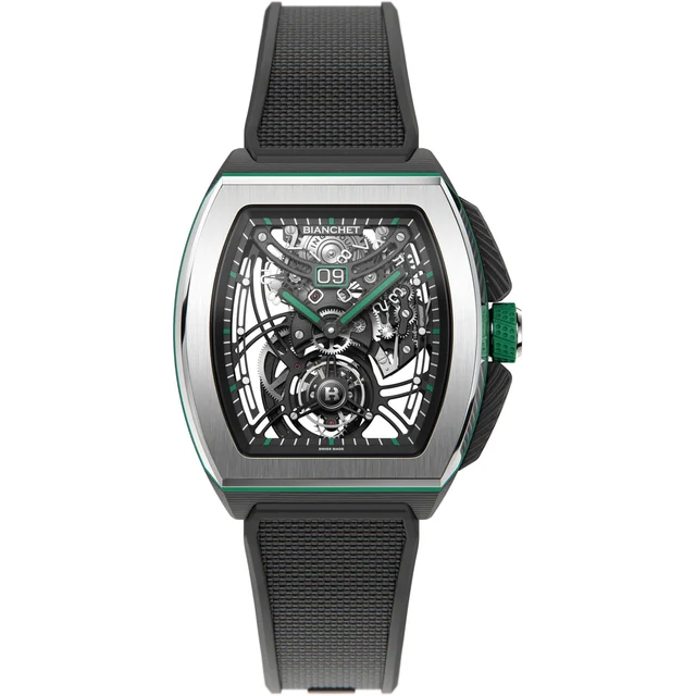 Bianchet Flying Tourbillon Grande Date B 1.618 Hybrid Green HBGFTGD4 kol saati