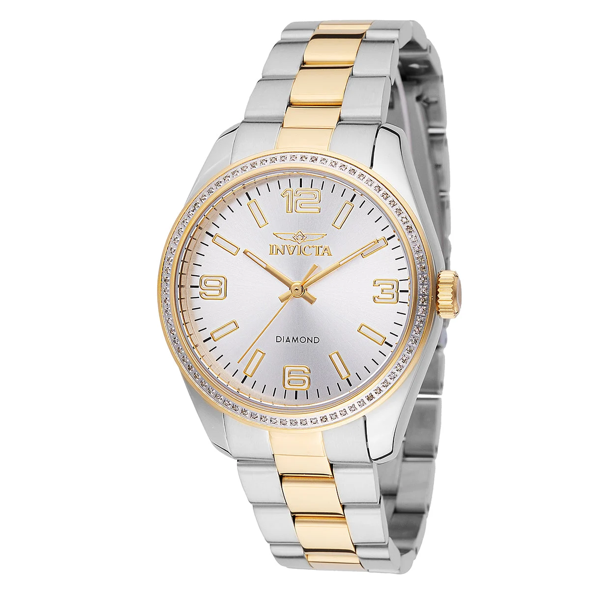 Invicta Elite Diamond 0.28 Carat Diamond Watch - 36mm, Gold, Steel (48739) 36 mm kol saati