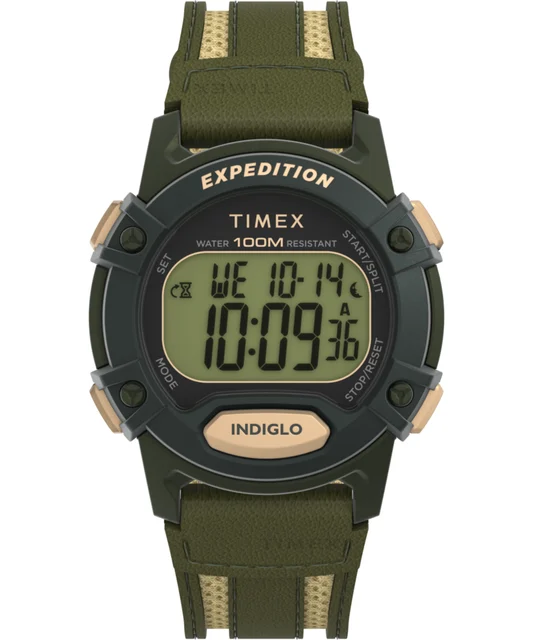 Timex Expedition CAT5 40mm Leather and Fabric Strap Watch TW4B30300JT kol saati