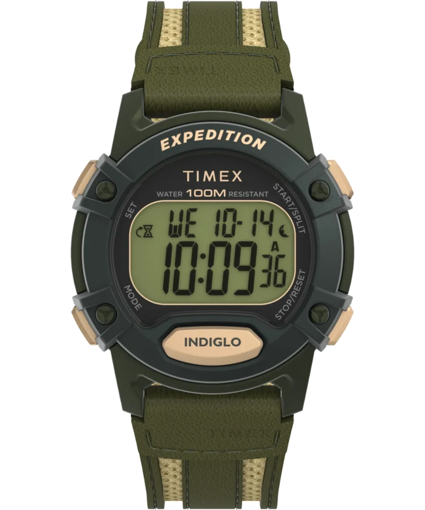 Timex Expedition CAT5 40mm Leather and Fabric Strap Watch TW4B30300 41 mm kol saati