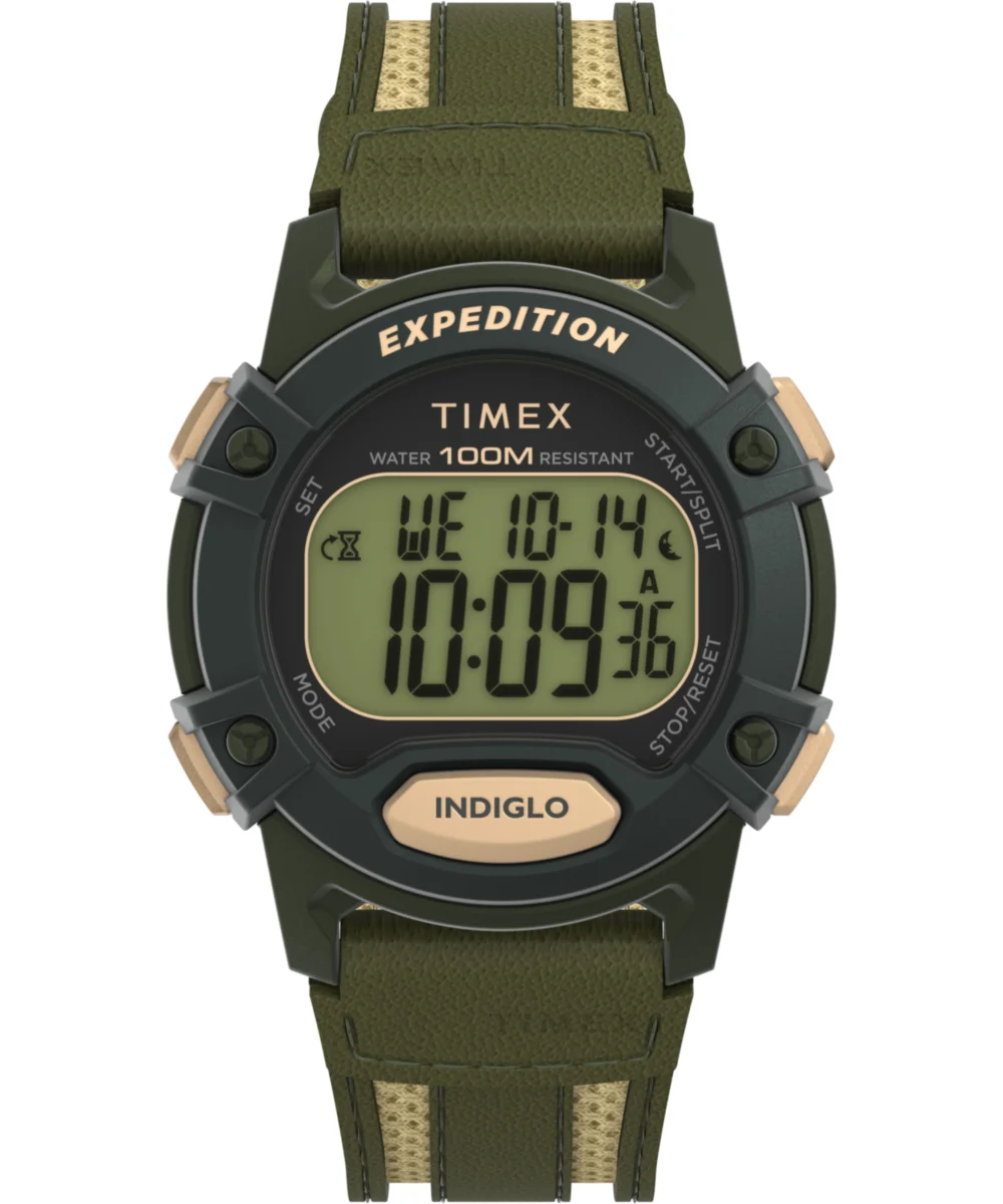 Timex Expedition CAT5 40mm Leather and Fabric Strap Watch TW4B30300JT 40 mm kol saati