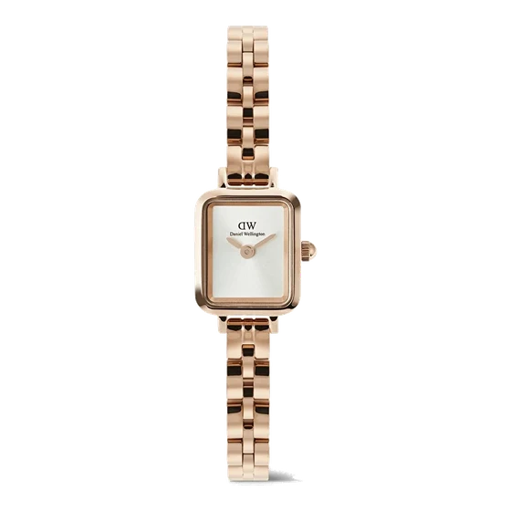 DANIEL WELLINGTON Quadro Mini 15.4x18.2 Arch 3-Link White Sunray RG DW00600847 kol saati