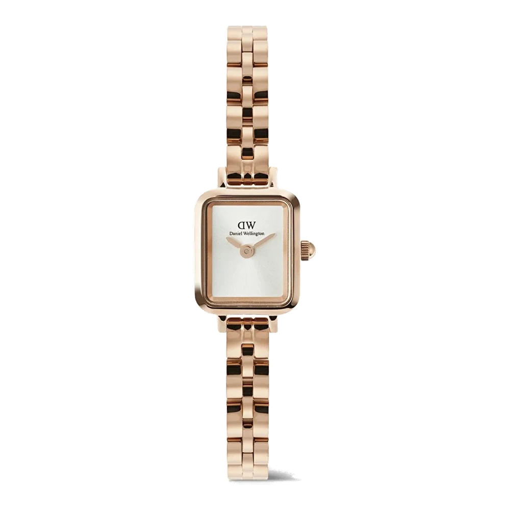 DANIEL WELLINGTON Quadro Mini 15.4x18.2 Arch 3-Link White Sunray RG DW00600847 15.4 mm kol saati