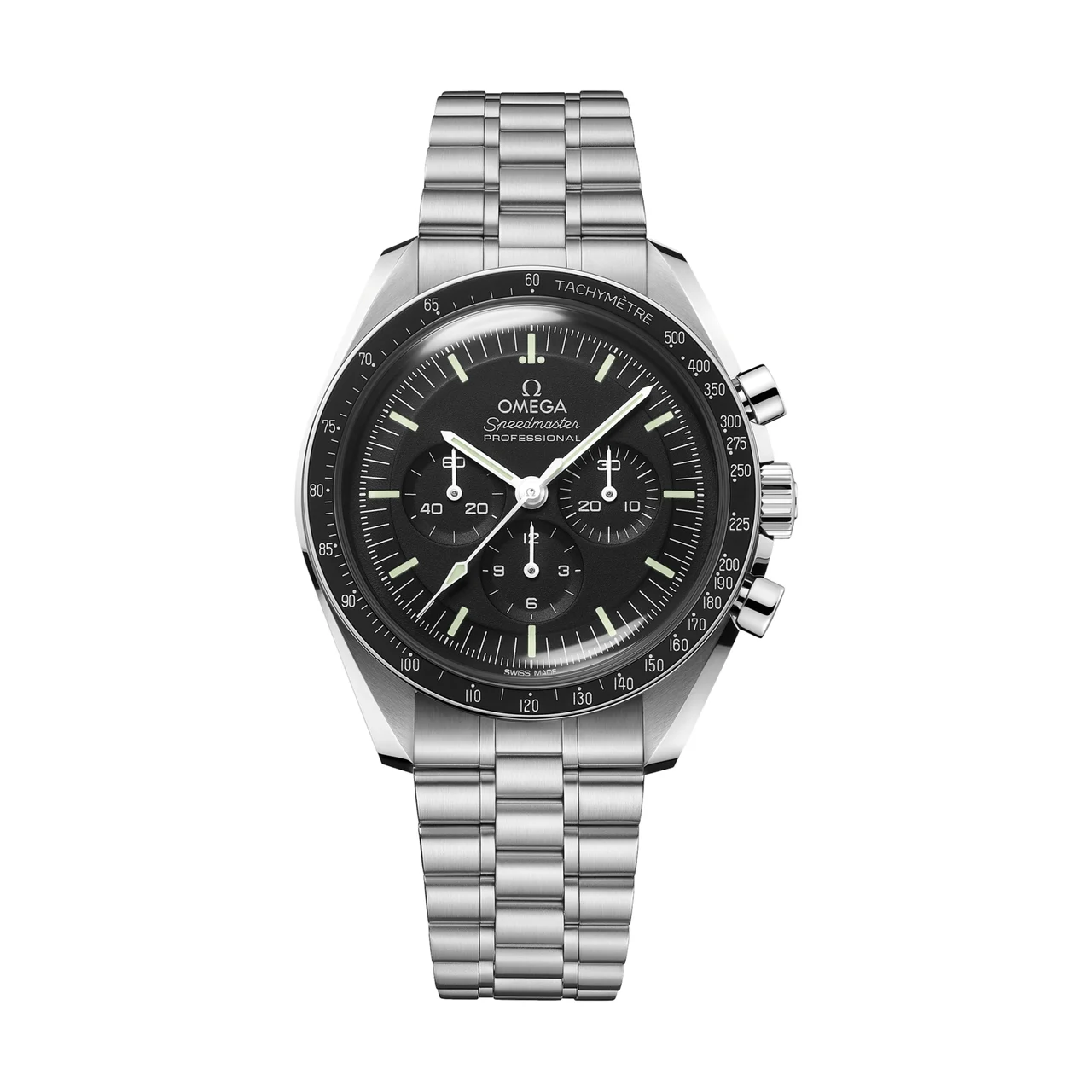 OMEGA Speedmaster Moonwatch Professional Hesalite 42mm - Black on Bracelet O31030425001001 42 mm kol saati