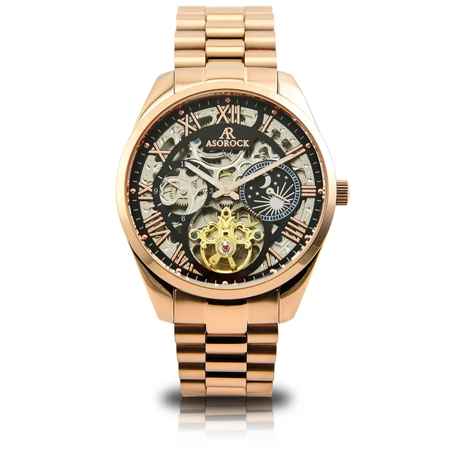 ASOROCK WATCHES Rosegold/Black Villa Automatic Tourbillon (Pre-order ships o kol saati