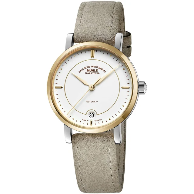 Muhle Glashutte Mühle Glashütte Teutonia IV 18k Gold Bezel M1-44-51-LB-V-VII kol saati
