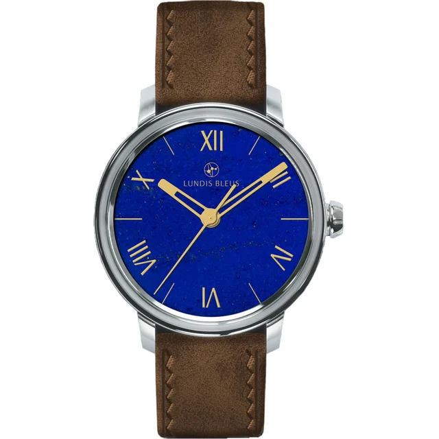 Lundis Bleus Contemporaines Lapis Lazuli Roman Numerals 1120-LL kol saati