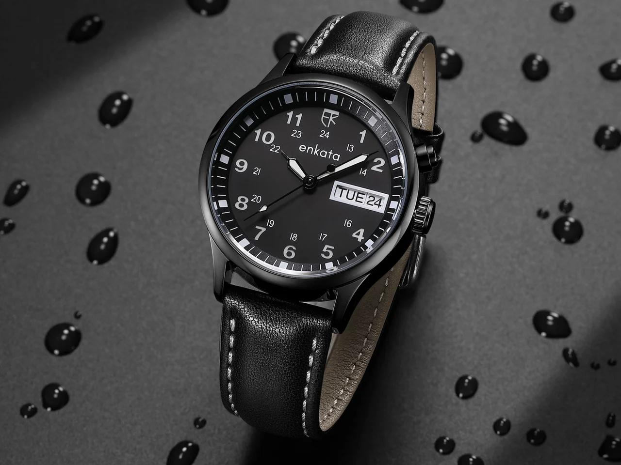 Enkatawatches Atlas – Dark Graphite L 40 mm kol saati