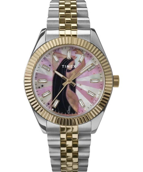Timex Jacquie Aiche Musings 36mm Stainless Steel Bracelet Watch TW2W63700 kol saati
