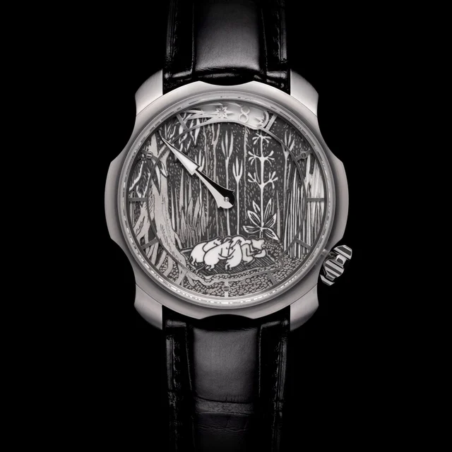 Sarpaneva Moomin 80 Monochrome Edition kol saati