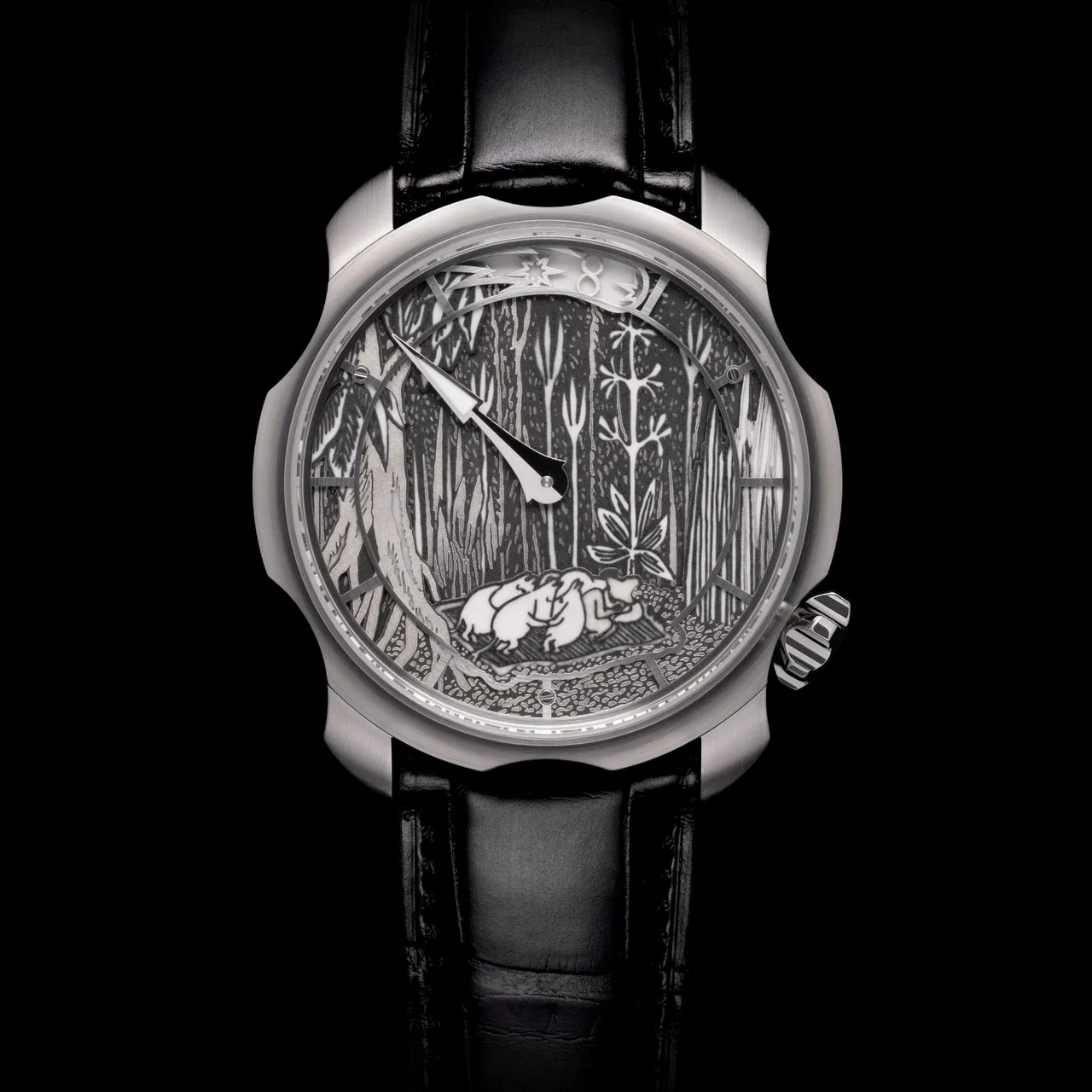 Sarpaneva Moomin 80 Monochrome Edition kol saati