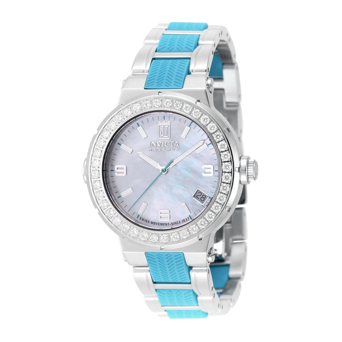 Invicta Auraglyph 1.4 CT LG Diamond Watch - 36mm, Light Blue, Steel (51356) 36 mm kol saati