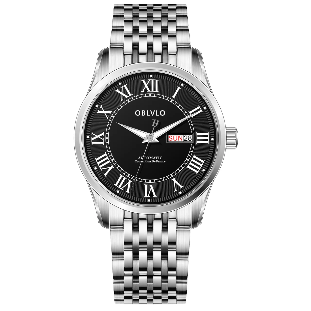 OBLVLO Strap,Black Dial GC-SIM GC Series,41mm,Steel Strap,Black Dial GC-SIM 41 mm kol saati