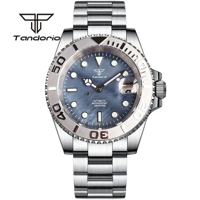 Tandorio Yacht Master TD243B NH35A 40mm 20BAR Dive Watch Sapphire Rotating Bezel 14:200005