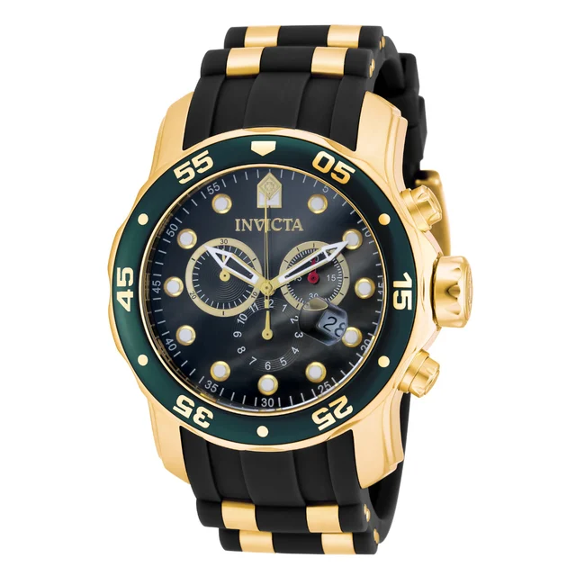 Invicta Pro Diver SCUBA Watch - 48mm. Gold. Black (17886) kol saati