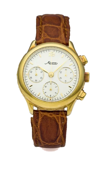 Minerva MINERVA REF. C722 CHRONOGRAPH YELLOW GOLD LIMITED EDITION N. 24/80 Fine and rare, 
