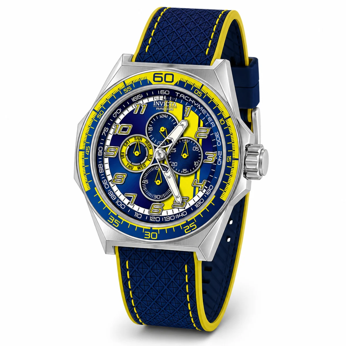Invicta Racing Stryketach Watch - 50mm. Yellow. Blue (50041) 50 mm kol saati