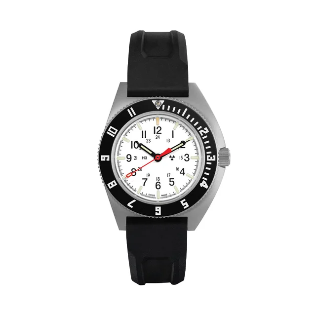 Marathon SSNAV No Date Arctic Edition 41mm - White on Rubber Strap WW194029SS-0530 kol saa