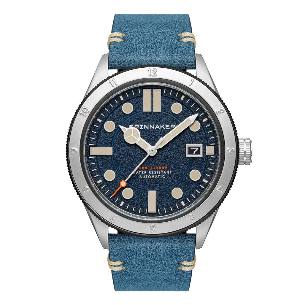 Spinnaker Cahill 300 Cobalt Automatic Watch with Blue Dial #SP-5096-02 kol saati