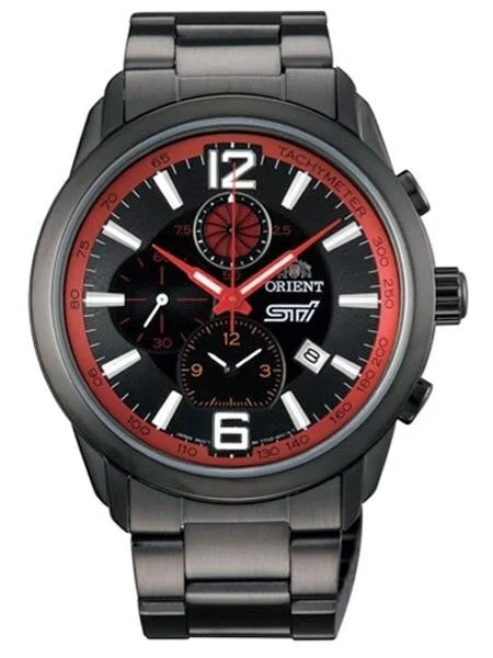 Orient STI Limited Edition Racing Inspired Chronograph with Gun Metal IP Case #TT0Z001B 42 mm kol saati