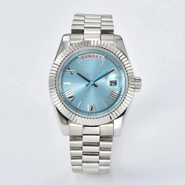 Tandorio Day-Date Miyota 8285 automatic watches TDD001 Sapphire 10Bar 39MM custom watch 14