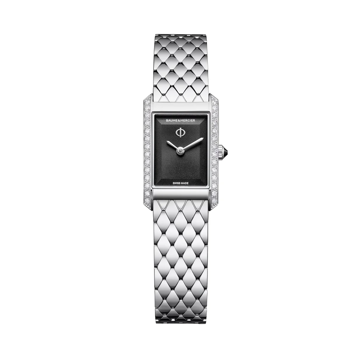 Baume Et Mercier Hampton 10862 Quartz 28mm - Black, Diamond-Set on Bracelet M0A10862 28 mm kol saati