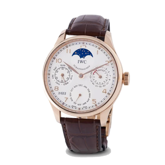 IWC IWC REF. IW502306, PORTUGIESER PERPETUAL CALENDAR,18K PINK GOLD kol saati