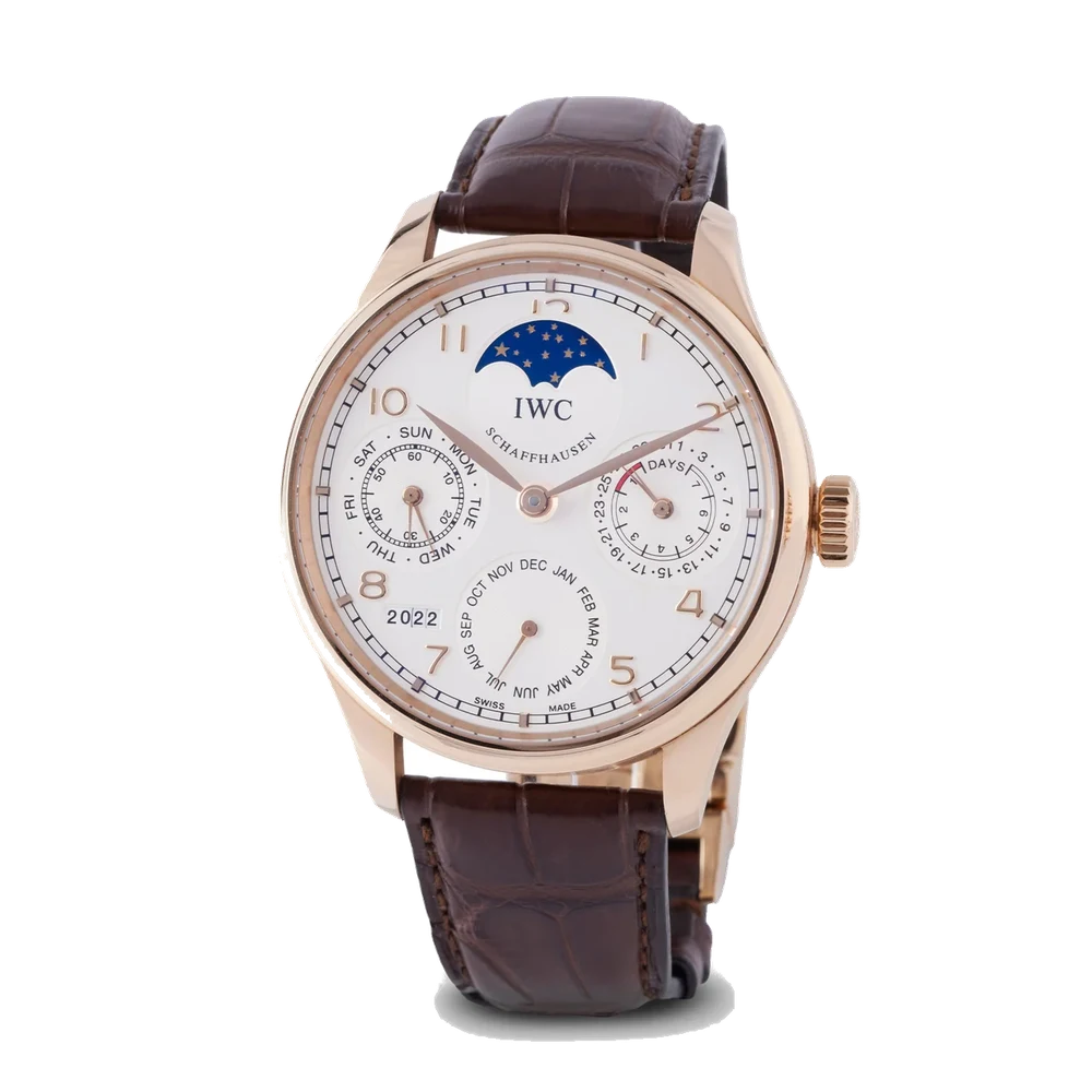IWC IWC REF. IW502306, PORTUGIESER PERPETUAL CALENDAR,18K PINK GOLD kol saati