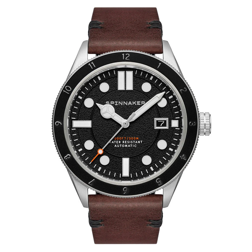 Spinnaker Cahill 300 Carbon Automatic Watch with Black Dial #SP-5096-01 kol saati