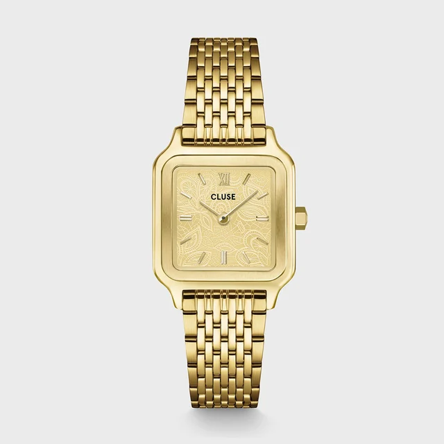 CLUSE Gracieuse Petite Watch Steel, Lace Textured, Gold Colour CW11825 kol saati