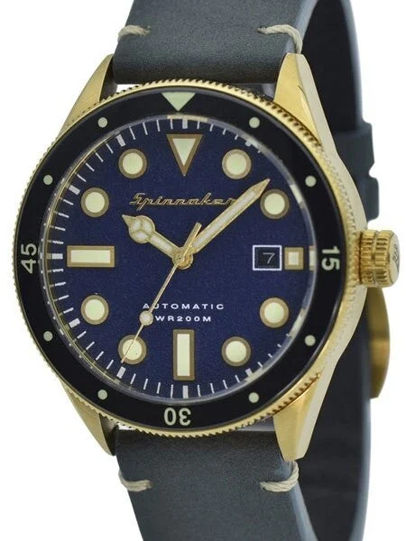 Spinnaker Cahill Automatic Dive Watch with 43mm Goldtone Case #SP-5033-06 kol saati