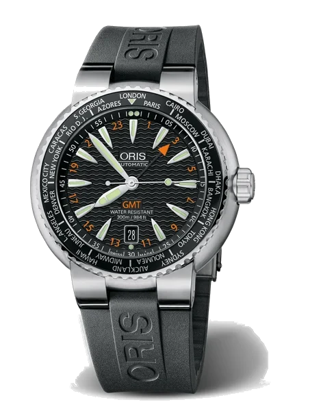 Oris Divers GMT, Date 01 668 7608 8454-07 4 24 34EB 44 mm kol saati