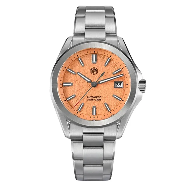 San Martin Watches San Martin 39mm Automatic Watch with Salmon Sand Dial #SN0129-E kol saa