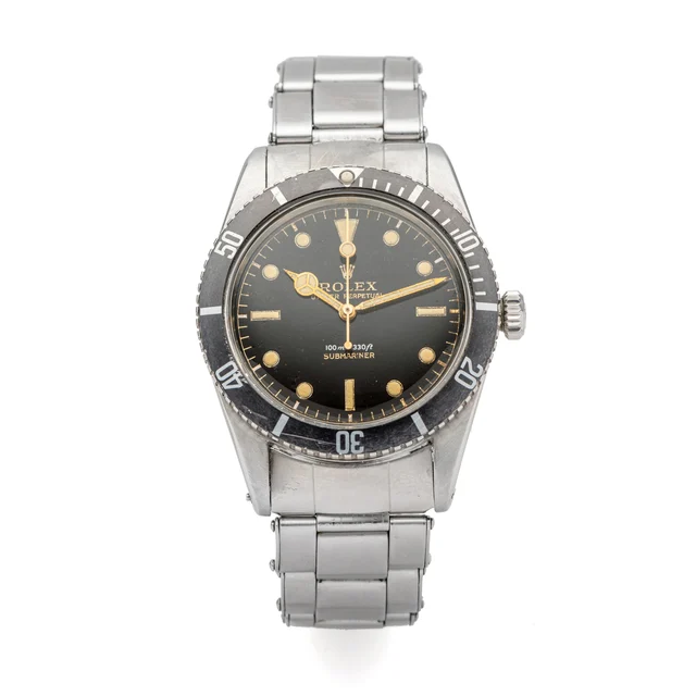 Rolex ROLEX REF 6536-1 RED DEPTH RATING STEEL Fine and very rare, center seconds, self-win