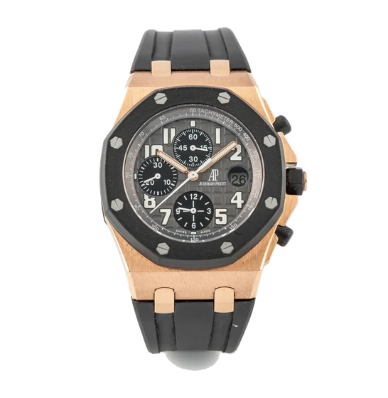 Audemars Piguet Ref. 3596, self-winding, chronograph, date; “Royal Oak Off Shore”; 18K pin