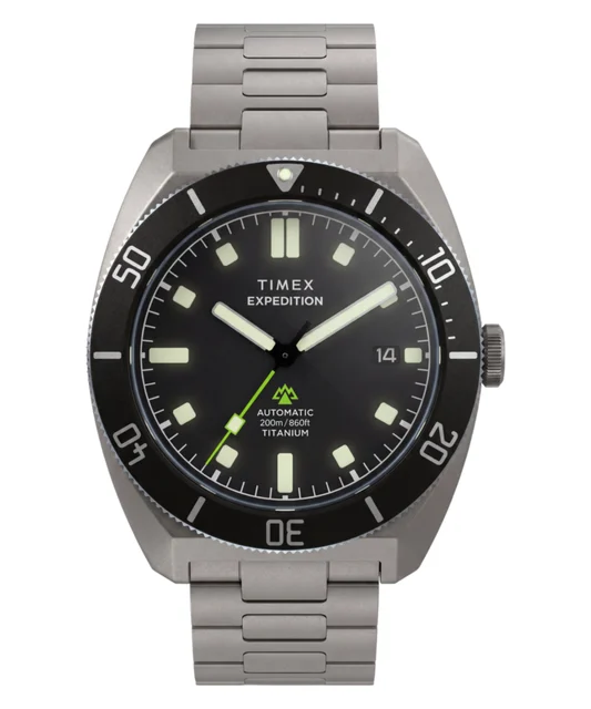 Timex Expedition® Pioneer Titanium Automatic 41mm Bracelet Watch TW2Y63800VQ kol saati