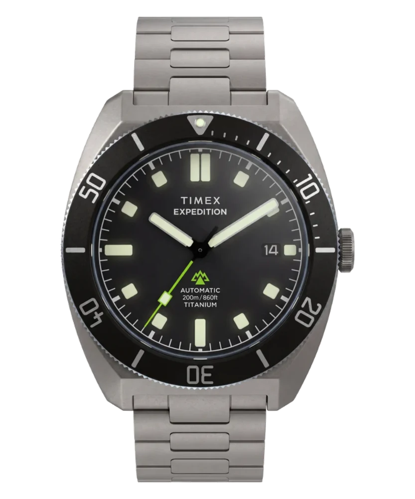 Timex Expedition® Pioneer Titanium Automatic 41mm Bracelet Watch TW2Y63800 41 mm kol saati