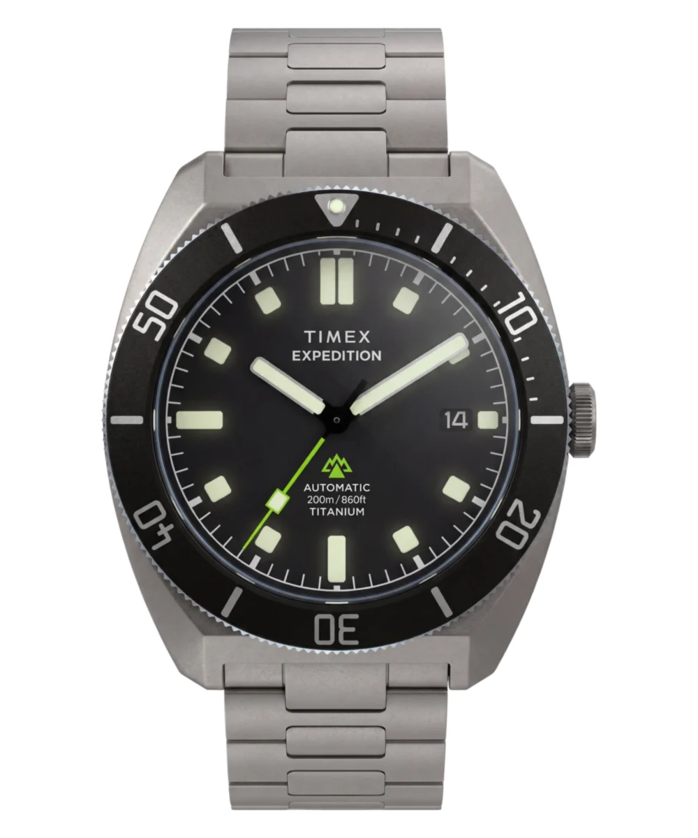 Timex Expedition® Pioneer Titanium Automatic 41mm Bracelet Watch TW2Y63800VQ 41 mm kol saati