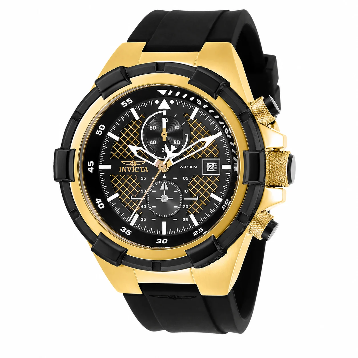Invicta Aviator Jetframe Watch - 50.5mm, Black (28100) 50.5 mm kol saati