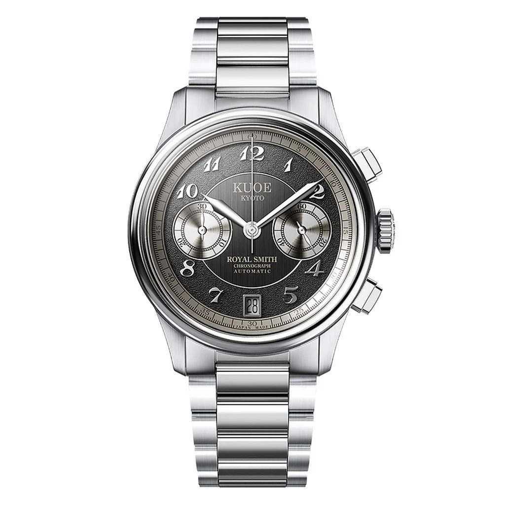 Kuoe ROYAL SMITH 90-012 Automatic Chronograph with Grey Dial #RS90012-RPA-FLAT kol saati