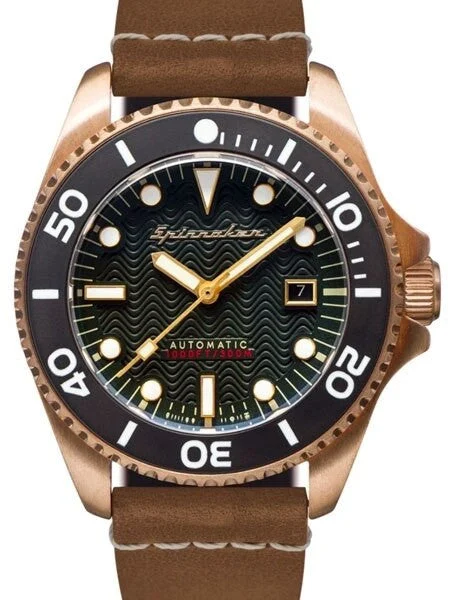 Spinnaker Tesei Swiss Automatic Sports Watch with 43mm Bronze Case and Dark Green Dial #SP-5060-02 43 mm kol saati