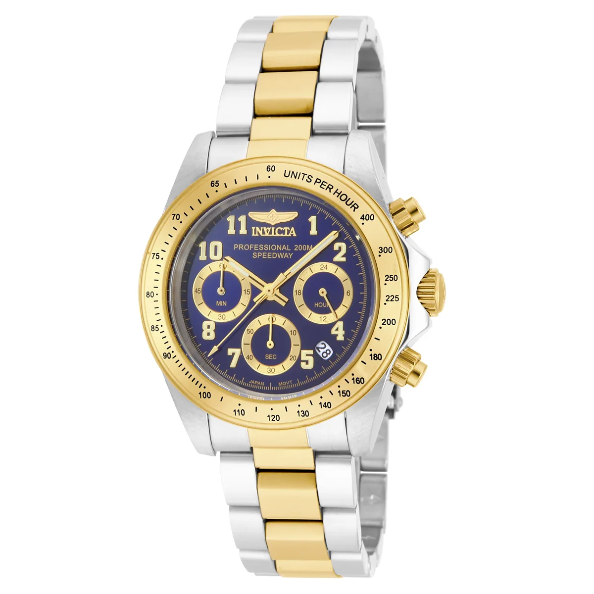 Invicta Speedway Torvane Watch - 39.5mm. Steel. Gold (17028) 39.5 mm kol saati